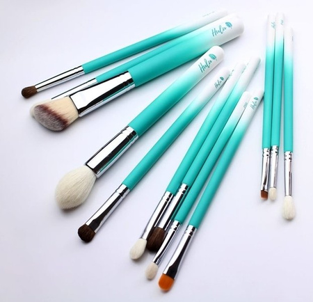 Hulu kosmetyczka + zestaw 12szt. pędzli ombre